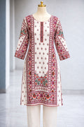 Classic White Floral Embroidered Kurta