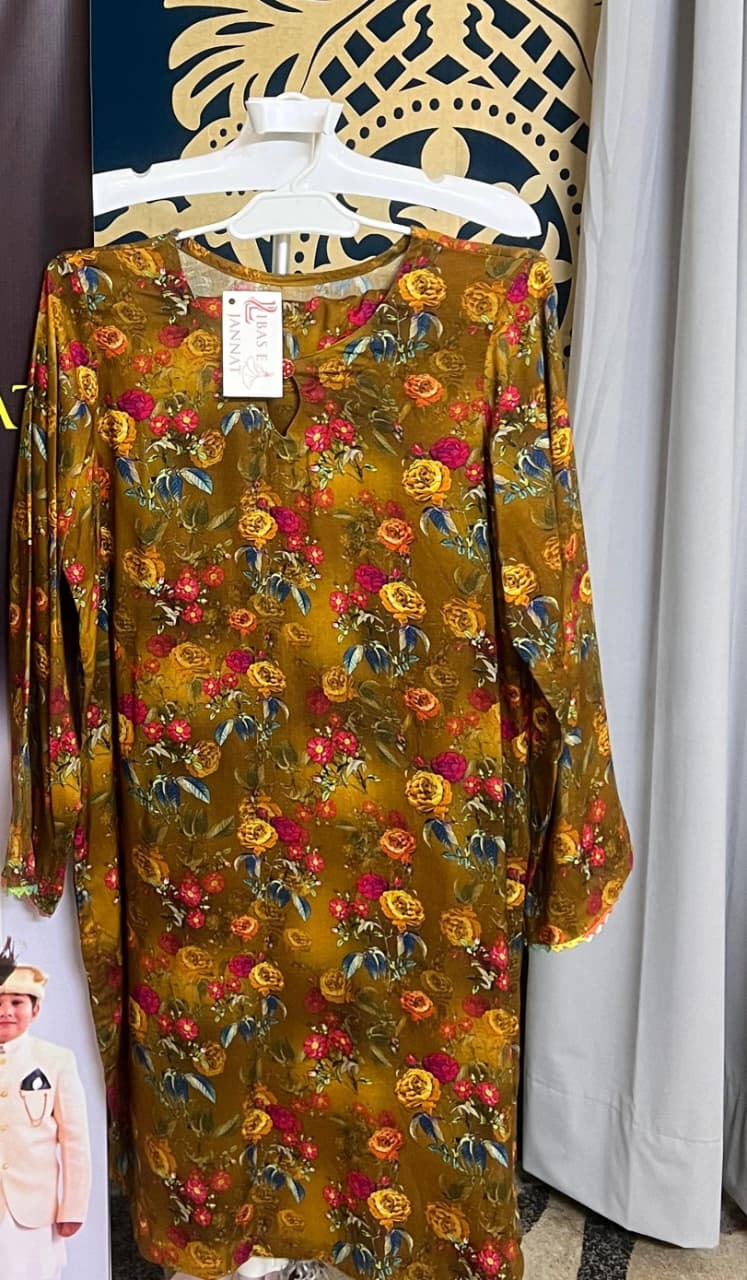 Rust Charm – Pink & Yellow Floral Linen Dress